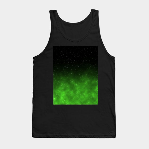 Green Galaxy Tank Top by cherubi19